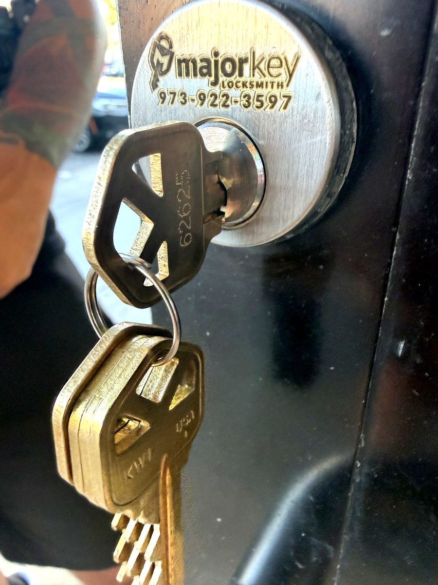 A Major Key branded key, cut and tested on site