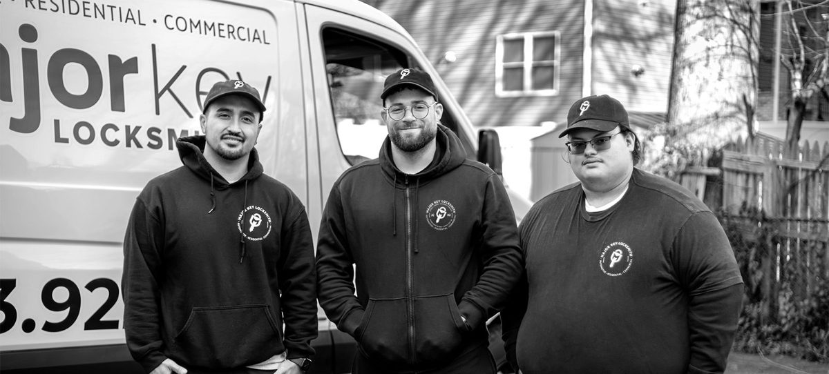 The Major Key team in front of the van