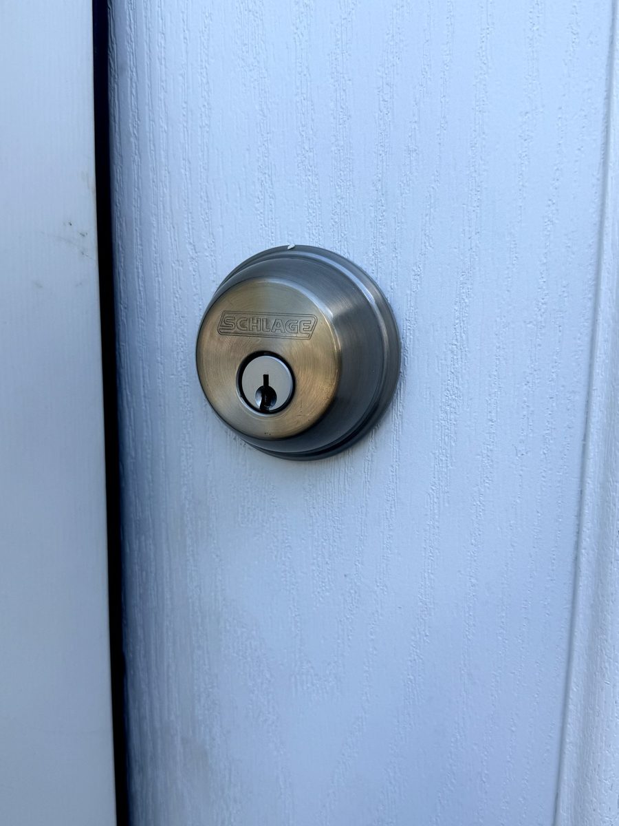 A deadbolt fitted and checked for full throw